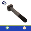 china supplier high quality black finished steel square head bolt